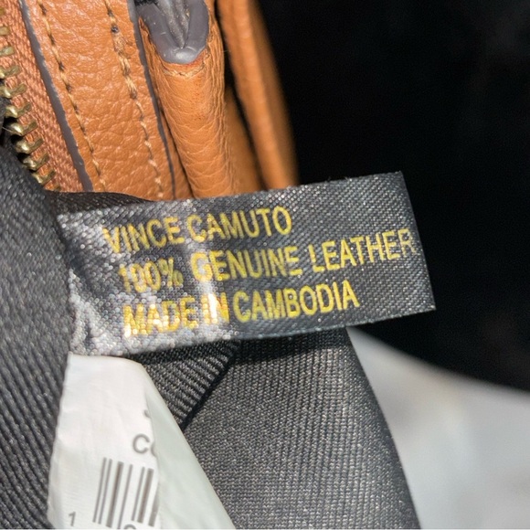 🔥SALE VINCE CAMUTO Bry Dark Rum Leather Small Crossbody Handbag - Picture 8 of 9